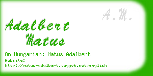 adalbert matus business card